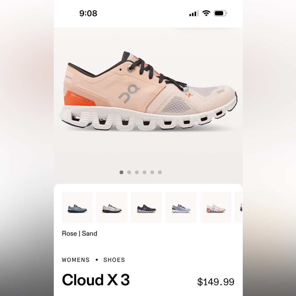 Cloud x tennis shoes